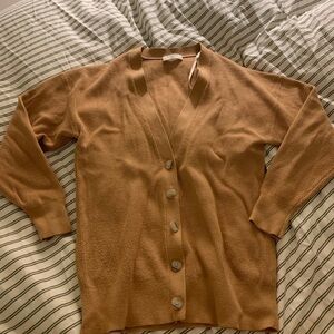Aritzia Babaton Camel Knit Cardigan